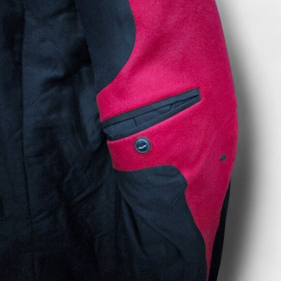 Rag & Bone Daine Long Single Breasted Wool Coat Deep Berry Red Office NWT - Picture 13 of 16